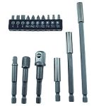 Set 10 biti + 6 adaptoare 1/4 -3X, 1/2, 3/8, 1/2 Beast